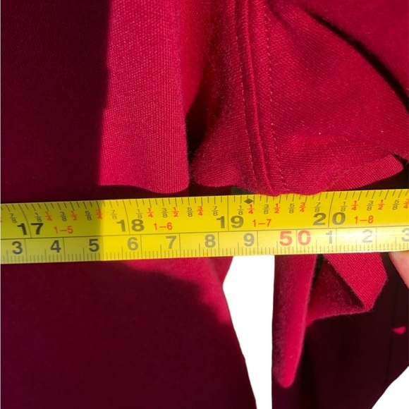LL Bean Deep Red 100% Cotton Mock Neck Pullover size medium - Picture 4 of 4